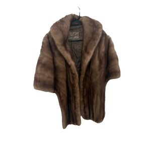 Vtg Lennée Kessen Chicago Mink Fur Stole Shawl Classic‎ Glamour Hollywood Mob